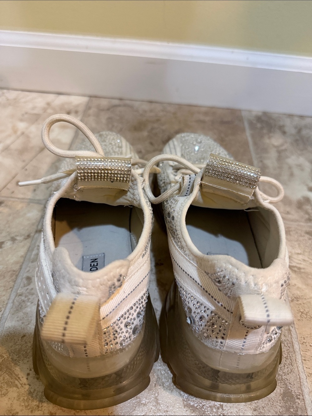Women’s Steve Madden Maxima Rhinestone Sneakers - Picture 4 of 7